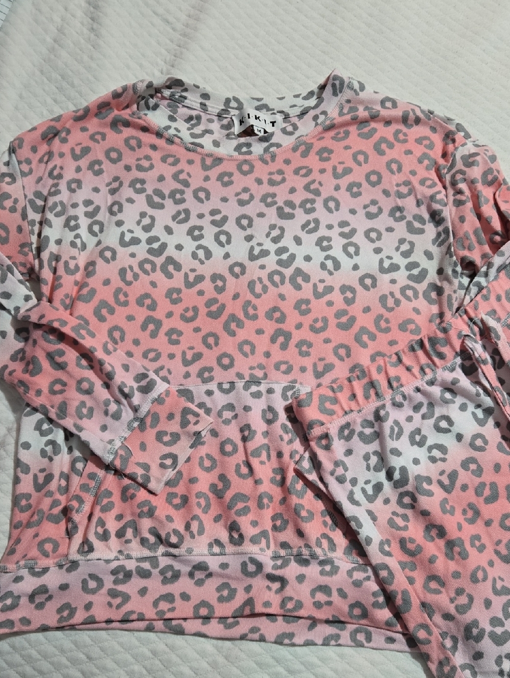 Kikit Leopard Print Short PJ’s Size Medium